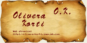Olivera Korti vizit kartica